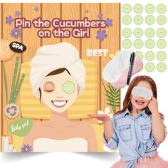 PRICES MAY VARY. If you are still worried about the lack of fun at the spa party supplies for girls, then come and see this girls spa party games! The larger poster size will also bring you a more enjoyable experience. SPA DAY PARTY GAMES - Includes large size poster(23 x 28 inch), white and pink blindfold, stickers for 24 guests, 6pcs adhesive tape, record card and pen. HOW TO PLAY - Paste the poster on the wall with adhesive tape, then wear the eye mask, turn three times, take a sticker and pi Spa Party Games, Party Games For Girls, Spa Party Activities, Spa Games, Record Card, Spa Day Party, Spa Birthday Party, Party Stations, Kids Spa Party