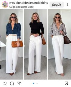 Office Outfit, Old Money Style, Work Style, White Pants, Office Outfits, Work Outfits, Outfits Ideas, Work Fashion, Old Money