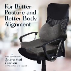 Stop Suffering With Aches: Try This Ortho Pillow for Superior Back Support Ergonomically Designed to Promote Good Posture Works On Any Seat: Cars, Office Chairs, Airplanes High Density Memory Foam For Deep Support Protect Your Back By Promoting Proper Spine Alignment Proper Sitting Posture, Chair Accessories, Office Chair Accessories, Spine Alignment, Memory Foam Pillows, Proper Posture, Sitting Posture, Gaming Chairs, Better Posture