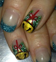 Christmassy Nails, Precious Nails, Joy Nails, Christmas Jingle Bells, Winter Manicure, Medicine Hat, Awesome Nails, Christmas Jingles, Holiday Nail Art