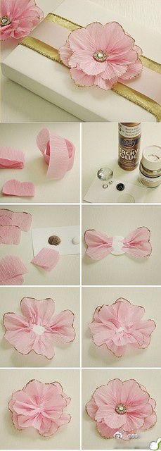 step by step instructions on how to make paper flowers