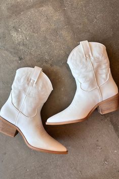 White Claire Boot White Cowboy Boots, Chic Boots, Stepping Out, The Ranch, Cowboy Boots, Timeless Design, Cowboy, Rompers, Boutique