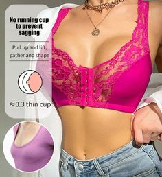 ❤️TIPS: All goods are authentic, with genuine patents, counterfeit must be investigated! Customers, please identify our products! SHIPPING WORLDWIDE. 💯Payments Via PayPal® and CreditCard. ⭐Fast refund Guarantee>> Partial or full refund depend on the situation 🎉BUY MORE SAVE MORE🎉 🔥98.9% Of Customers Are Buying 2 Or More Too big to wear a comfortable bra?No need to worry as we are happy to provide you with comfortable bras ! Introducing the PLUS SIZE French lace front button bra.Provide insta Hair Thickening Spray, 16th Birthday Outfit, Bra Materials, New Bra, Seamless Bra, Nylon Fabric, French Lace