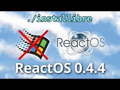 the reactos logo and an image of a cloud in the sky