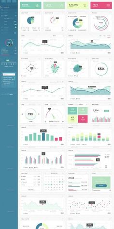 an image of a large screen with many different types of information and graphs on it