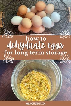 how to dehydraate eggs for long term storage