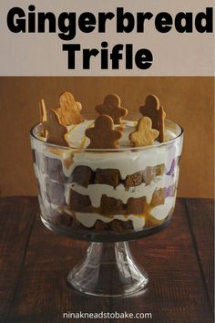 an image of a gingerbread trifle in a glass dish