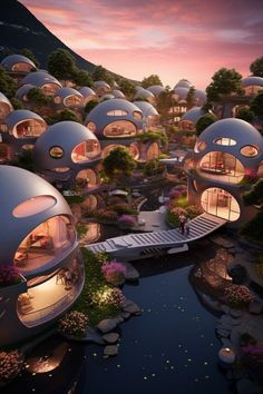 an artist's rendering of a futuristic floating house