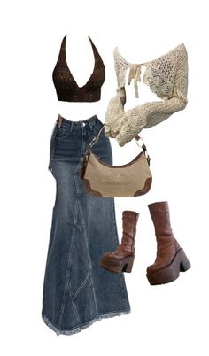 Sagittarius Clothing Aesthetic, Indie Show Outfit, Coachella Outfits Ideas, Earthy Clothes Aesthetic, 90’s Summer Outfits, Sagittarius Aesthetic Outfit, Outfit Inspo Drawing, Bones Outfits, Babba Rivera