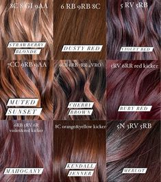 Redken Color Gels Red Formulas, Redken Shades Eq Formulas Wine, How To Formulate Hair Color, Dark Red Redken Formula, Redken Shades Eq Maroon Formula, Redken Red Violet Formula, Auburn Hair Color Shades Eq, Redken Mahogany Hair Color, Red Hair Color Swatches