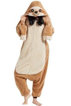 PRICES MAY VARY. 【Excellent Cosplay Look】The cute and eye-catching animal onesie designs all feature a hood with eyes, teeth and nose, like real animals but more fashionable and cute. Matching tails and chest designs help you have an excellent cosplay look! 【Warm&Comfortable】 100% Polar Fleece. Using a polar fleece fabric with higher fiber density,will not lint-free, fluffy and soft and skin-friendly, like baby skin texture, let you be wrapped in warmth in the cold winter. At the same time, such