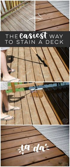 the easy way to stain a deck