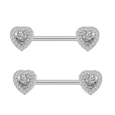 Spice up your piercing with the Love Me Nipple Bar. Sold as a set.*This item is for pierced nipples. Bar Material: 316L Stainless steel/ Surgical SteelGauge: 14gLength: 16mm (part that goes into the piercing) Hypoallergenic Glazd Pouch with every order Free US shipping Easy Exchange & Return policy PRODUCT INFOAll our jewelry are made of stainless steel material. For the gold pieces, we added an 18K PVD gold plating. This means the color will last for a really long time (at least a few years). I Bar Ring, Pendent Necklace, Body Piercing Jewelry, Steel Jewelry, Wedding Nails, Engagement Gifts, Piercing Jewelry, Love Me, Gold Bands