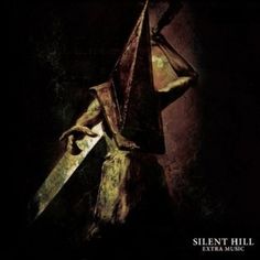 the cover art for silent hill extra music's album, featuring a giant knife