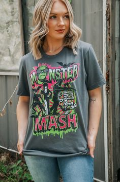 Unisex fit tee 100% cotton **Holiday items are FINAL SALE** Holiday Hoodies, Monster Mash, Holiday Items, Basic Outfits, Romper With Skirt, Workout Tee, Halloween Shirt, Dress Pants, Final Sale