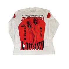 Ships Next Day -Small Surface Stains On Bottom Of Shirt. Will Wash Out In First Wash The Miseducation Of Lauryn Hill, Ms Lauryn Hill, Miseducation Of Lauryn Hill, Lauryn Hill, 25th Anniversary, Godzilla, Graphic Illustration, Long Sleeve Shirt, New Color