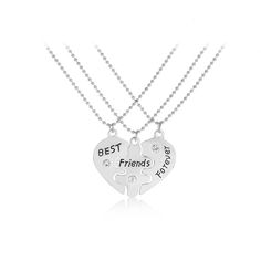 Couple Pendant Necklace Set - Wnkrs 3 Best Friends Gifts, Couple Pendant, Friends Necklace, Forever Necklace, Anniversary Necklace, Friendship Necklace, Bff Necklaces, Best Friend Necklaces, Friendship Jewelry