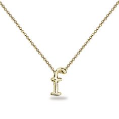 Wear this stylish slide pendant necklace to enhance your daytime and evening attire. This stunning initial necklace features a polished alphabet letter, perfect as a dainty necklace for all. This letter necklace is secured by a spring-ring clasp and hangs from a 15 inch plus an extender rolo chain. The necklace is crafted of yellow gold flashed sterling silver and is nickel & tarnish free. This trendy necklace in fine jewelry is a great addition to your sterling silver jewelry and personaliz F Letter, Trendy Necklace, Trendy Necklaces, Silver 925 Necklace, Letter Necklace, Rolo Chain, Chain Ring, Dainty Necklace, Evening Attire