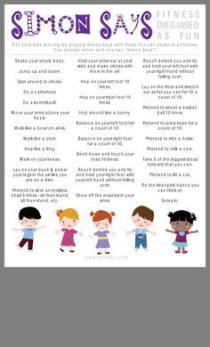 an info sheet describing the different types of children's body parts and their names