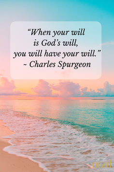 a quote from charles spurson about when your will is god's will, you will have your will