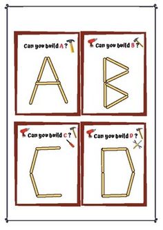 four wooden frames with the words can you build? and an arrow on one side