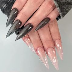 Embrace the fierce and daring allure of stiletto nails with our captivating collection. #naildesignsjournal #nails #nailart #naildesigns #frenchnails #coffinnails #almondnails #ombrenails #gelnails #acrylicnails #nailpolish #nailideas #pointynails #stilettonails #stilettos Black Jelly Nails, Baby Pink Nails Acrylic, Baby Pink Nails, Black Acrylic Nails, Light Nails, Gel Nails Diy, Almond Acrylic Nails, Jelly Nails