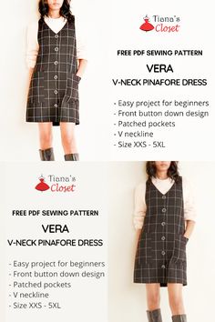 the pattern for this dress is easy to sew, and has two different variations