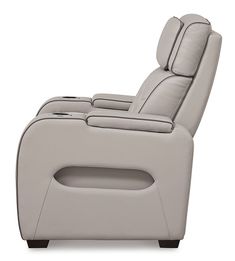 the reclining chair is upholstered and ready to be used as a lounge