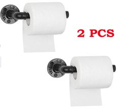 two rolls of toilet paper with the words 2 pcs printed on them and one roll is black