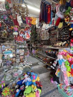 a store filled with lots of stuffed animals