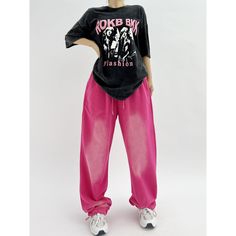 Sports Hip Hop Jazz Dance Pants  Material: 85% Cotton + 15% Polyester  Style: Hip Hop, Dance, Jazz Size: S, M, L, XL Color: Pink Occasion: Leisure, Outdoor, Daily, Vacation    * Pls be careful to choose the size before you order. * Pls allow little color difference caused by camera and computer monitors. Thank you! Important Notes: Please Use Similar Clothing To Compare With Size 1. The size refers to clothing dimensions, NOT your body measurements. 2. Please check the measurement chart carefull Hip Hop Style Relaxed Fit Sweatpants, High Waist Baggy Hip Hop Sweatpants, Baggy High Waist Hip Hop Sweatpants, Hip Hop Style Wide Leg Loose-fit Pants, Baggy Full-length Hip Hop Pants, Hip Hop Baggy Bottoms With Elastic Waistband, Hip Hop High Waist Cotton Sweatpants, Hip Hop Style Stretch Full-length Sweatpants, Hip Hop Pink Bottoms For Streetwear