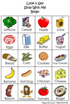 a printable food and drink game for kids