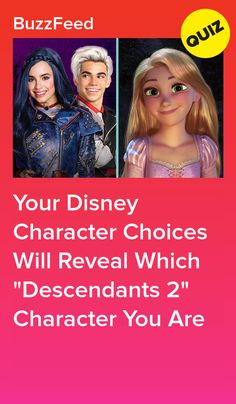 an advertisement for disney character choices