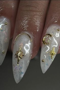 Nagellack Trends, Nails Silver, Gold Prom, Nails Gold, Green Prom, 2024 Prom, Nails Green, Nails Square