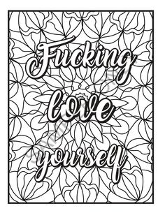 Be A Fcking Badass: Inspirational Swear Words Coloring Book for Adults - Etsy Adult Coloring Books Swear Words, Free Adult Coloring Printables, Coloring Printables, Bold Words, Swear Words, Adult Coloring Books Printables, Adult Colouring Printables, Swear Word Coloring Book, Swear Word Coloring