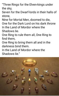 the lord's ring is surrounded by other rings