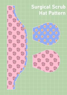 the surgical scrub hat pattern is shown