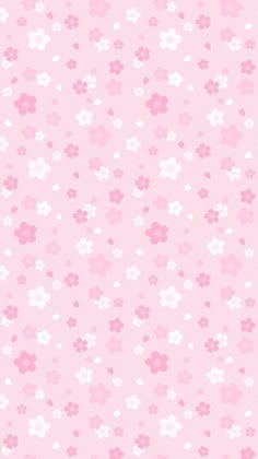 pink and white flowers on a light pink background for wallpaper, fabric or bedding