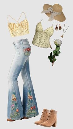 a lil yellow outfit 💛 Cute Summer Western Outfits, Girly Western Outfits, Western Outfits Women Summer, Country Girl Outfits, Country Summer Outfits, Country Outfits Women, Celebration Dress, Cowgirl Clothing