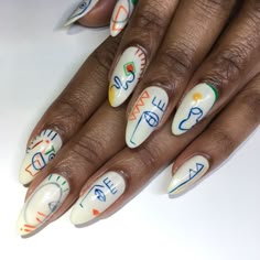 Nail Designs On Black Women, Nails Design For Black Women, Nails For Black Women, Almond Shaped Nails Designs, Almond Shape Nails, Manicure Ideas, Oval Nails, Nail Polish Designs