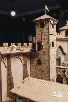 a model of a castle made out of clay