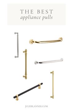 the best appliance pulls for your bathroom or bedroom in gold, black and white