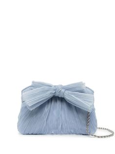 Rochelle pleated bow clutch bag Loeffler Randall Bag, Blue Clutch, New Years Eve Outfits, Fashion Videos, Loeffler Randall, Blue Bow