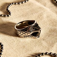 OTTASILVER Silver Snake Ring Black Zircon Silver Snake Ring, Cool Rings For Men, Silver Mens Ring, Mens Silver Jewelry, Snake Ring Silver, Sterling Silver Mens Rings, Snake Ring, Mens Silver Rings, Mens Ring