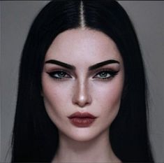 Black Hair With Pale Skin, Artbreeder Woman Black Hair, Black Hair Pale Skin Green Eyes, Dark Hair Female Character Inspiration, Female Character Inspiration Black Hair, Pale Dark Hair, Black Hair Green Eyes Girl, Pale Skin Dark Hair, Women With Black Hair