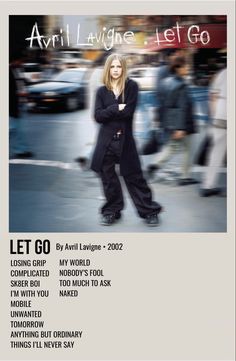 an advertisement for avril lavigne's let go album