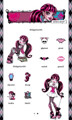 Cool Widgetsmith Ideas, Phone Themes Monster High, Draculaura Homescreen Layout, Monster High Phone Icons, Monster High Phone Layout, Monster High Iphone Layout, Monster High Homescreen Layout, Monster High Layout, Monster High Phone Theme