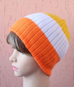 Hello, dear visitors! Maverique Pride gift * COLORS from top to bottom : yellow, white, orange. * To order another color combination, or any other hats in this style, please contact me. Shipping time is 1-2 weeks to Europe and 3-4 weeks to the rest of the world but it can take few days more. Colors may vary based upon your screen resolution. Welcome to my shop! https://www.etsy.com/ru/shop/KnittingAndDesign?ref=hdr Thank you for visiting my etsy store. Fun Orange Adjustable Hat, Playful Adjustable Orange Hat, Yellow Brimmed Fun Hat, Fun Yellow Brimmed Hat, Playful Yellow Beanie Hat, Playful Yellow Hat One Size, Playful White Beanie One Size Fits Most, Playful White Beanie One Size, White Retro Bucket Hat