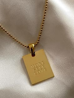 Positive affirmation's daily reminder necklace. Perfect layering necklace. This necklace is made of stainless steel, so waterproof! The color remains perfect. Gold: 18k gold platingMaterial: Stainless steelLength: 40cm-45cmSize: 5mmNeed a Longer Chain?Add up to 2.5" on any of our necklaces with our "Extender's" Waterproof jewelry Glazd Pouch with every order Free US shipping Easy Exchange & Return policy PRODUCT INFOAll our jewelry are made of stainless steel material. For the gold pieces, we ad Affirmation Jewelry, Gold Tie, Jasper Necklace, Jewelry Accessories Ideas, Waterproof Jewelry, Jewelry Photography, Layering Necklace, Stainless Steel Jewelry, Unique Necklaces