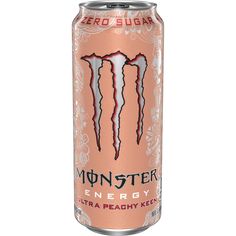 a can of monster energy drink on a white background